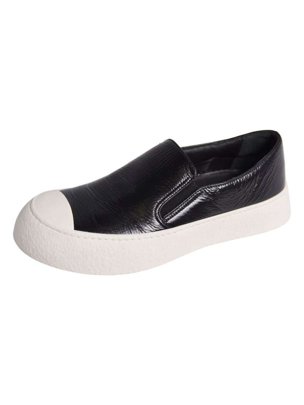 Chanel 24P Sneakers Slip-on Shoes 39C Patent Black